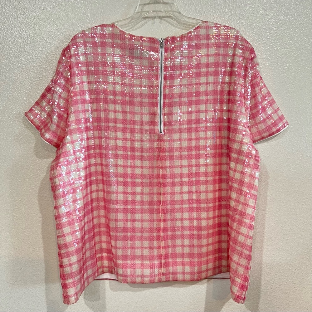 J. Crew Pink Plaid Women's Top - Picture 6 of 8